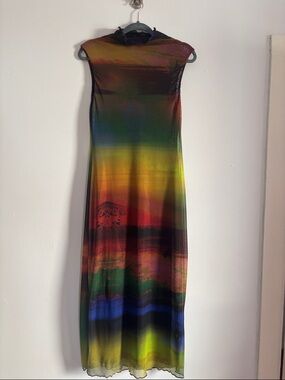 Pull&Bear Multicolor Gradient Midi Dress